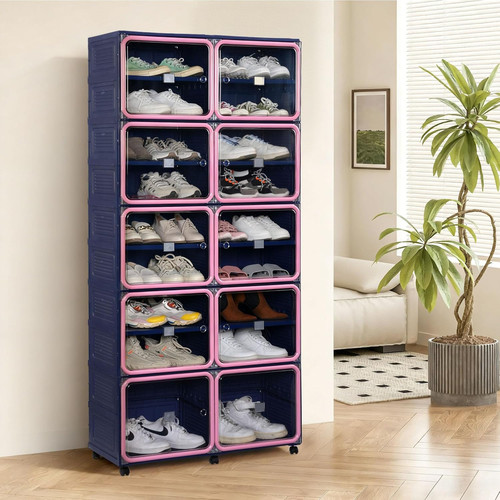 Folding shoe rack storage - rack,